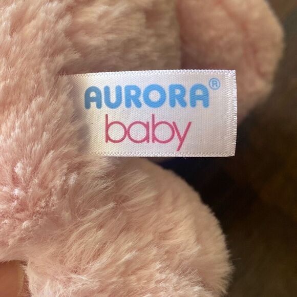 Aurora baby pink plush elephant stuffed animal 9 inches - Picture 4 of 7